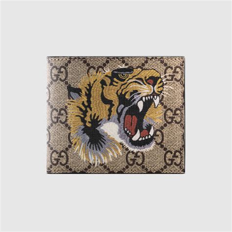 gucci mens wallets leather|gucci wallet men tiger.